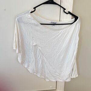 Express Women's Off-White Short Sleeve Tee